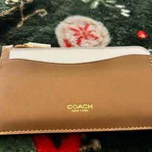 Coach new york zip card holder